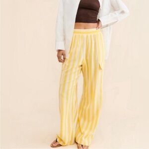 Show Me Your MuMu Size XS Coast Cargo Pants Sunny Stripe Wide Leg Boho Coastal